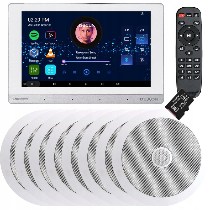 DEXON RADIO INTERNETOWE PODTYNKOWE Z BLUETOOTH SD