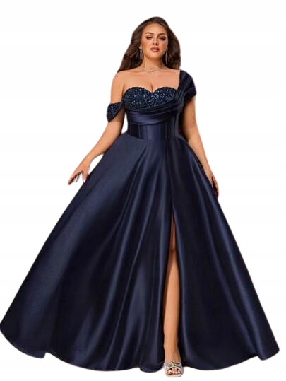 Shein Tmavě Modrá Šaty Plus Size 44 1GL