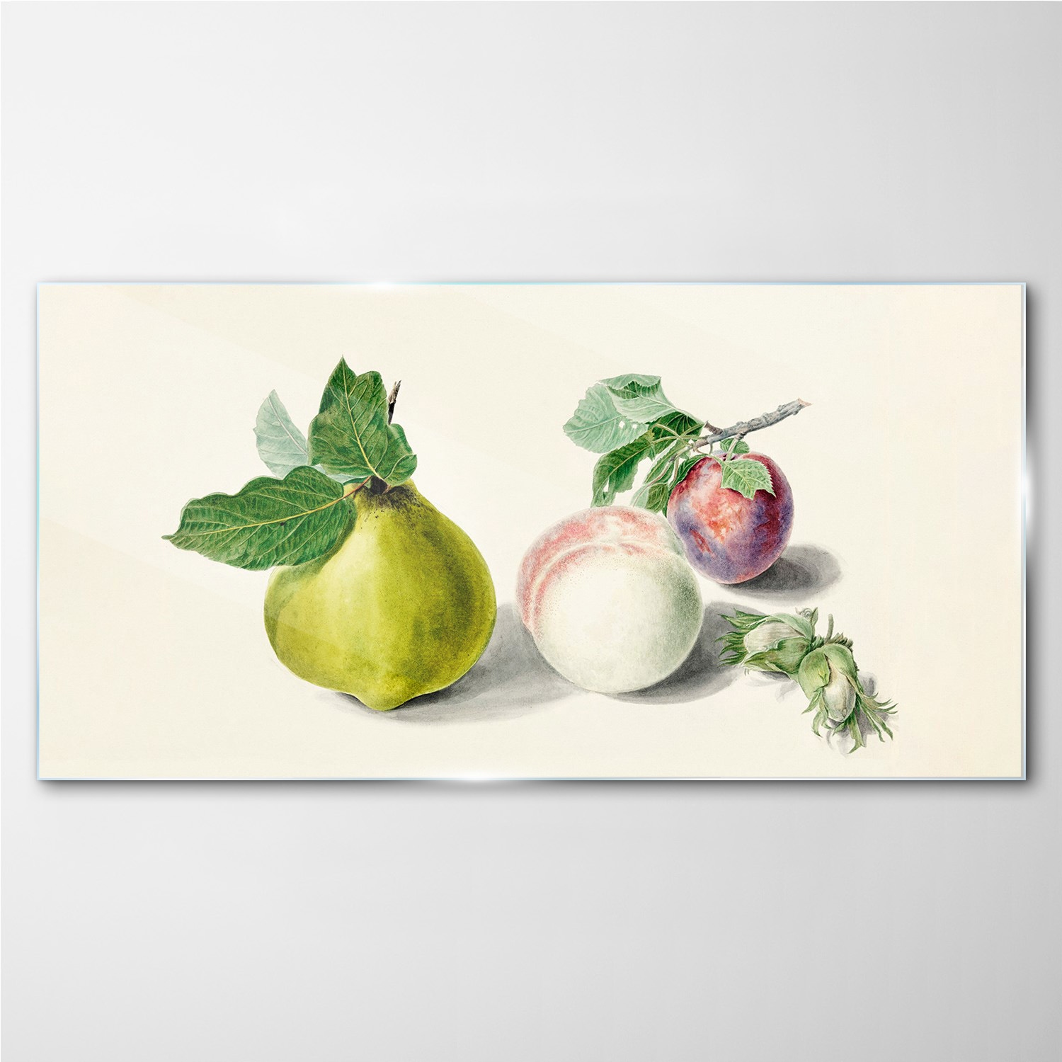 

Foto-obraz szklany Owoce gałąź liście 140x70 cm
