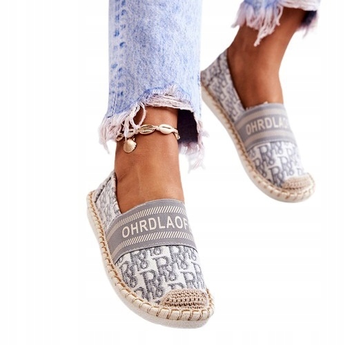 

Klasyczne Espadryle Szare Warm Time 38