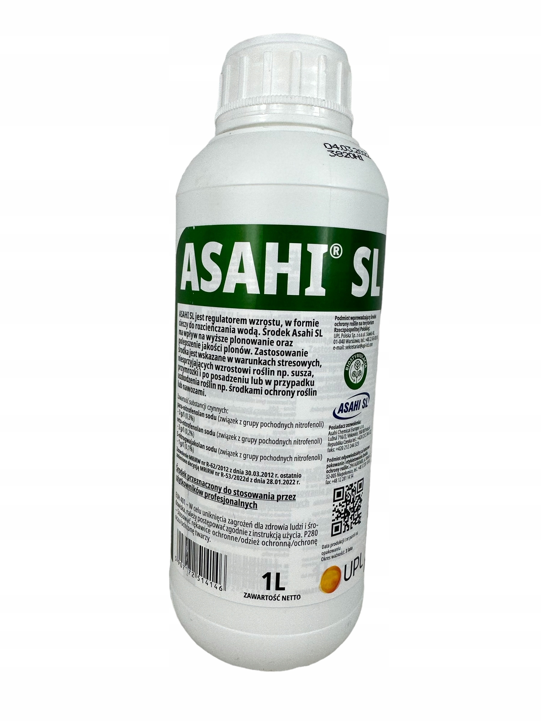 Asahi SL 1L Arysta regulator wzrostu stymulator Forma płyn