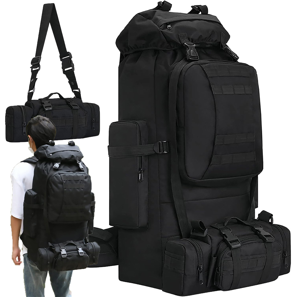 Batoh Velký, Voděodolný Na Výlety Do Hor, Silný, Objem 100 L