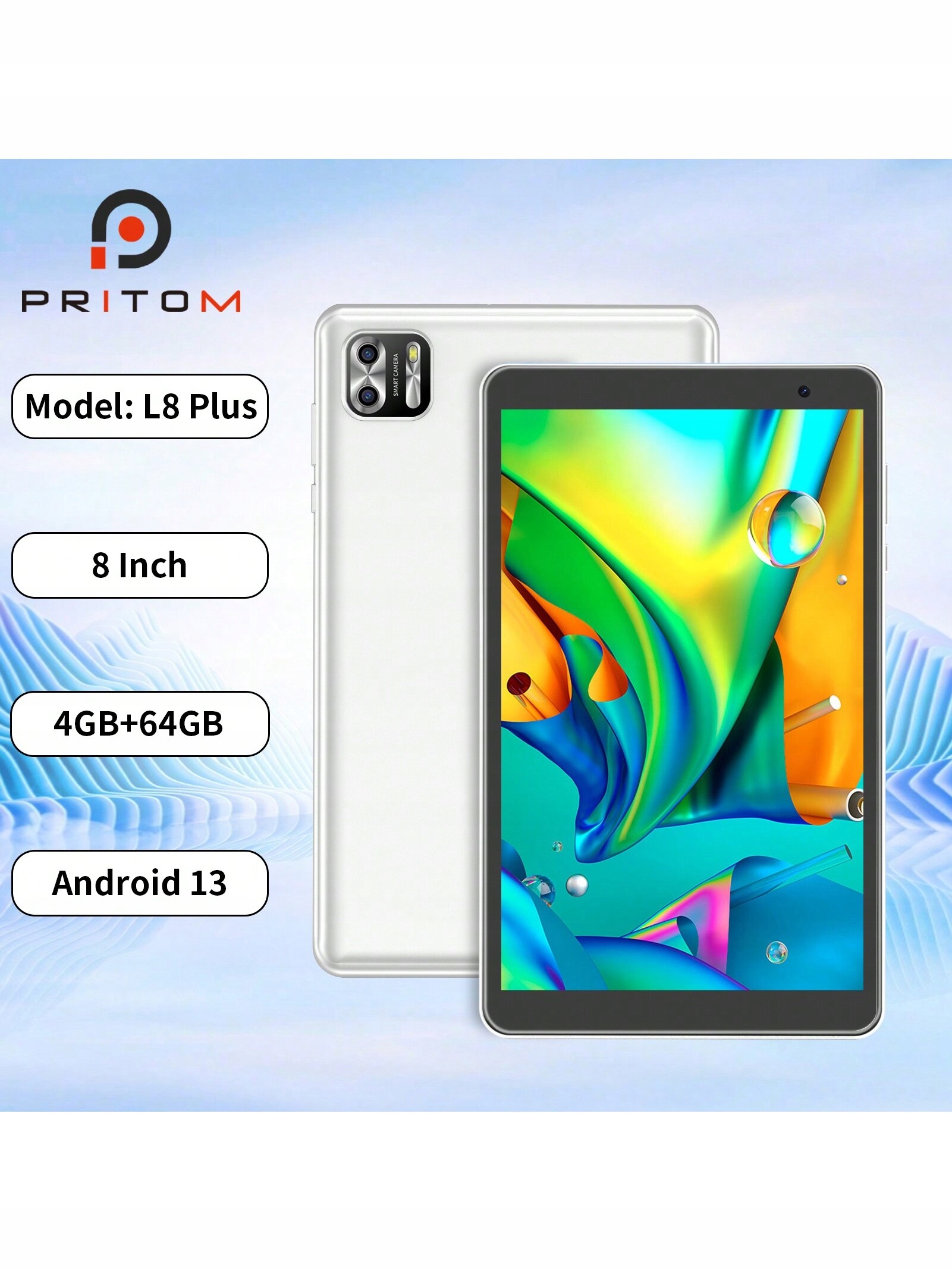 Pritom Bílý Tablet Tab 8 Plus