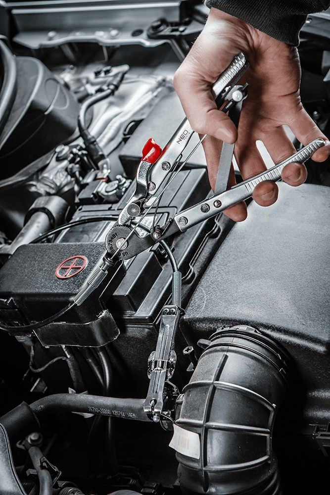 SZCZYPCE DO OPASEK ZACISKOWYCH Z LINKĄ NEO 11-221 Marka NEO TOOLS