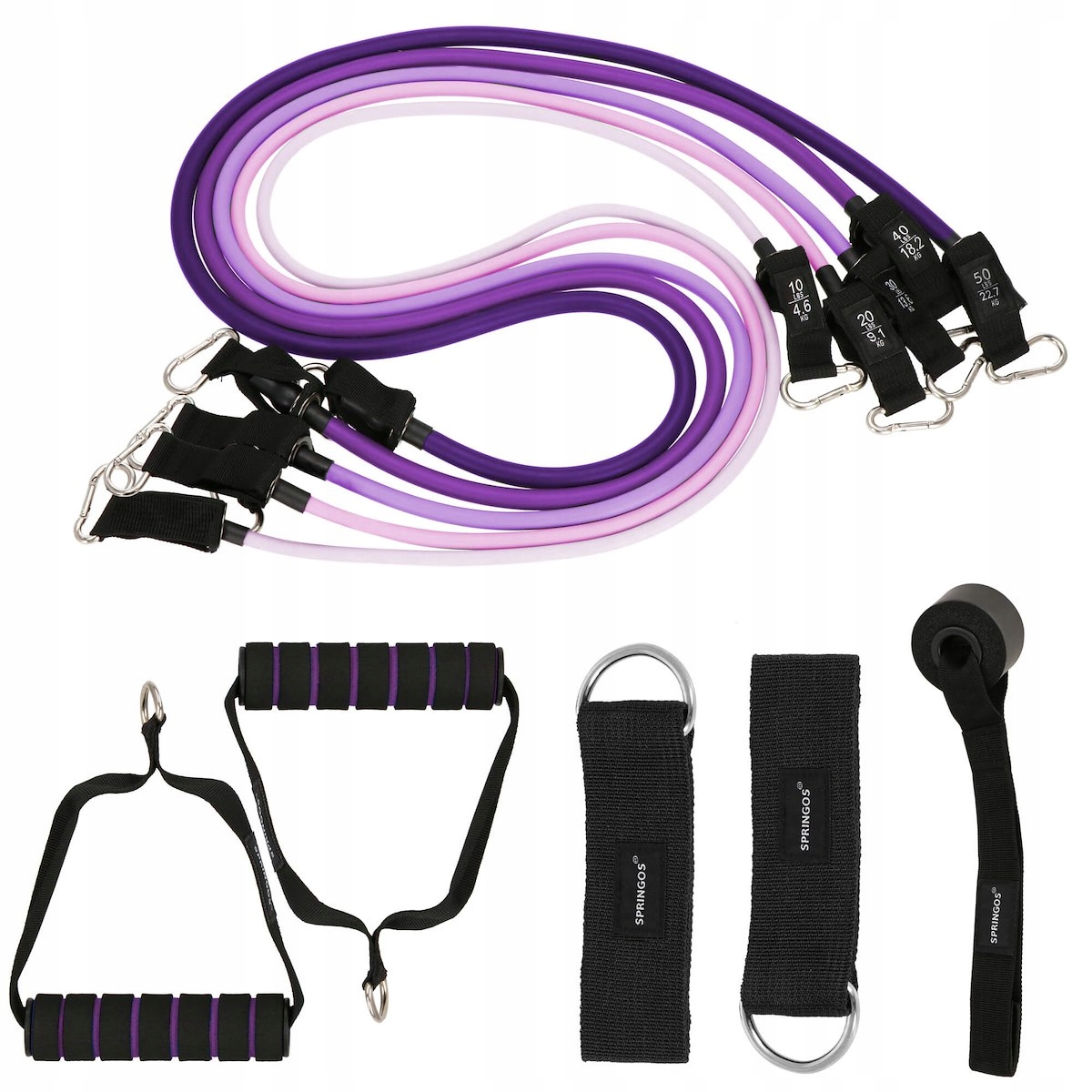 GUMY OPOROWE DO ĆWICZEŃ WORKOUT BANDS PRO ZESTAW DO 68 KG WYSOKA JAKOŚĆ Stan opakowania oryginalne