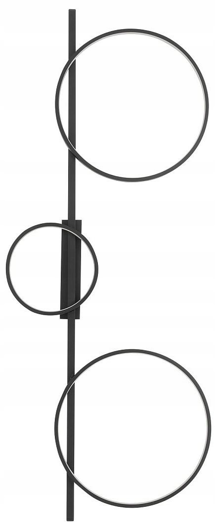 Stropná lampa Circolo čierna 33W Led 4000K 18,30cm Závesná lampa do domu