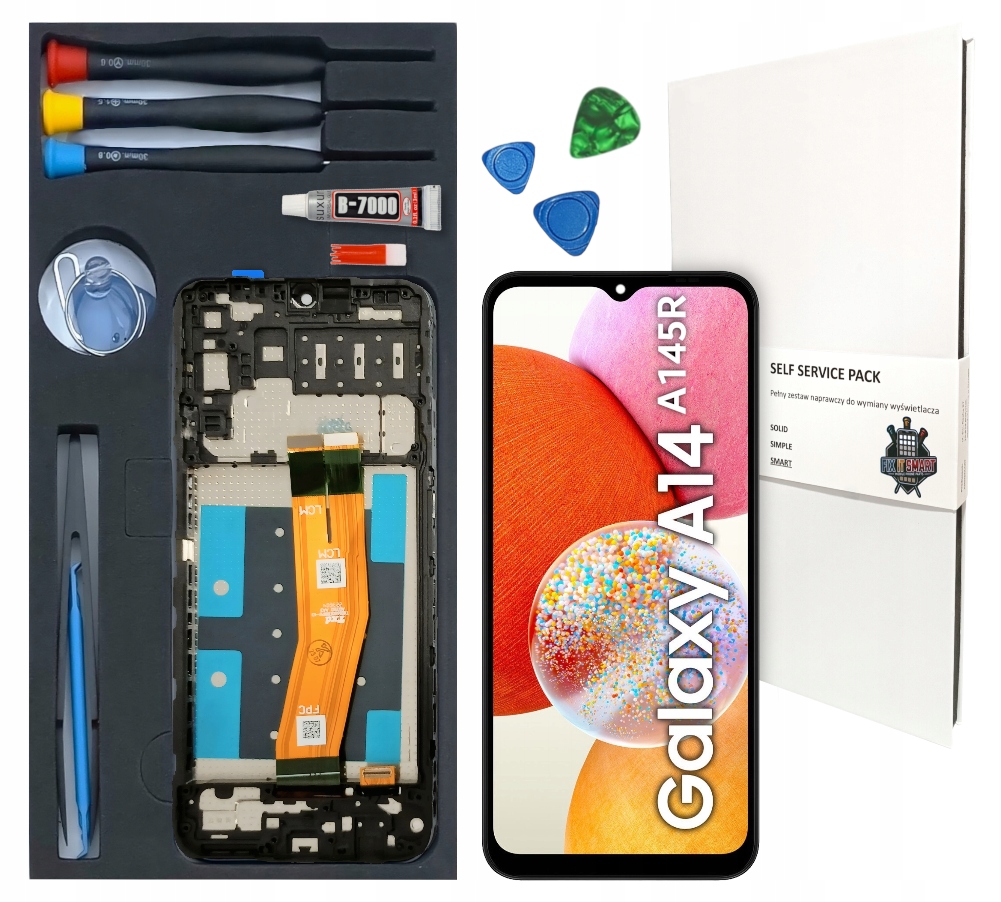 LCD displej Pro Samsung Galaxy A14 4G Rámeček Výměnná Sada SM-A145R