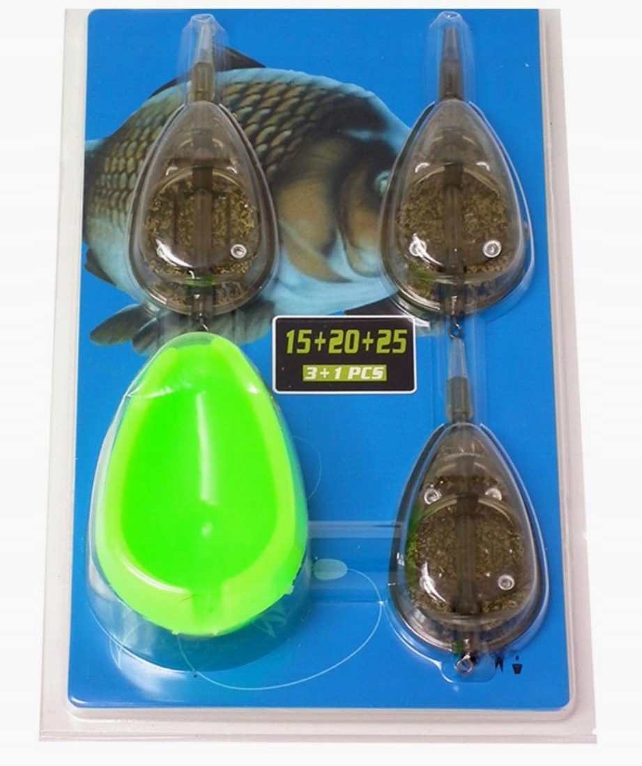 Zestaw 3 Koszyków 15G+20GR+25GR Do Metody Method Feeder Feder 3+1