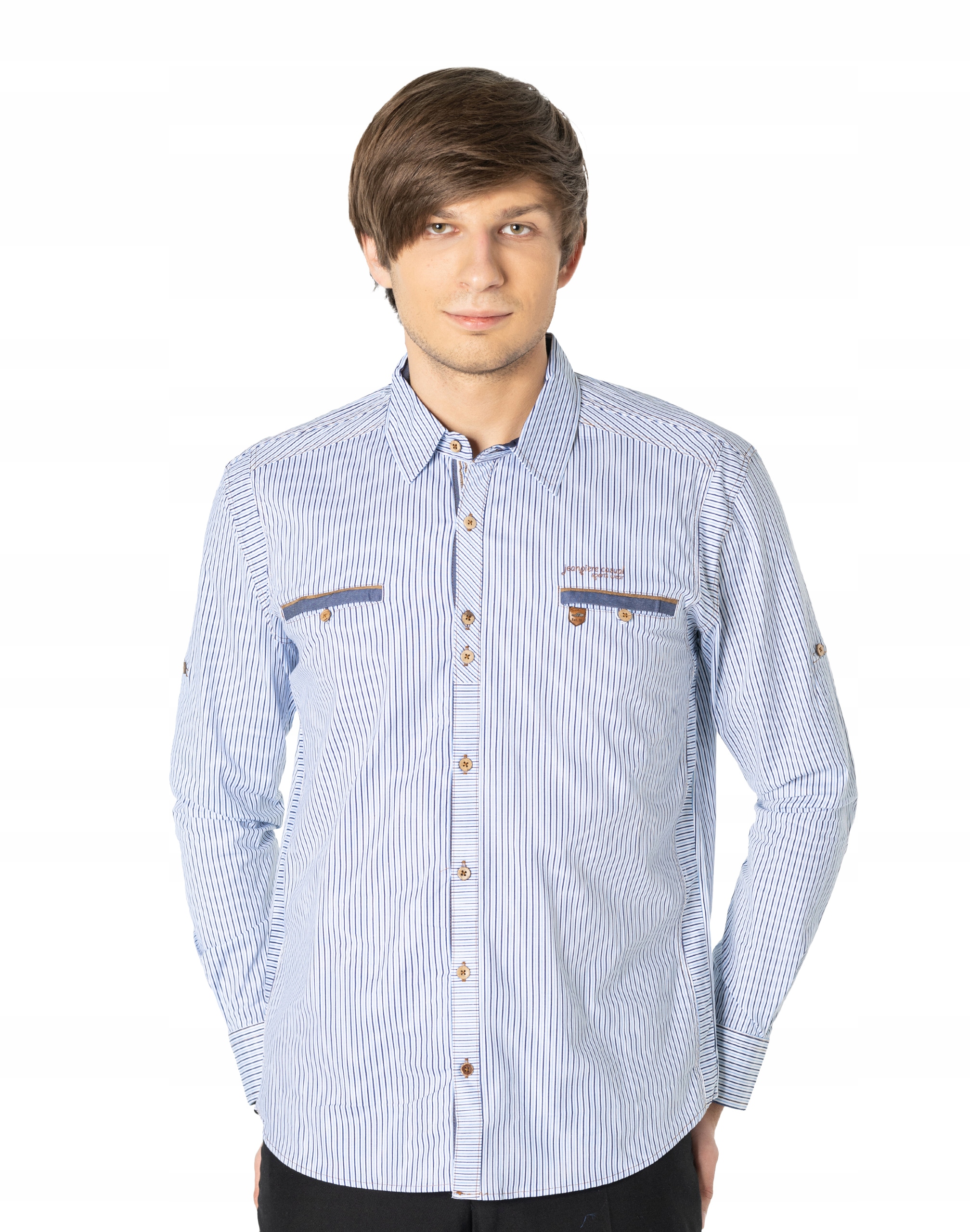 

Koszula Męska Bawełniana Długi Rękaw 6509-2 r XXL