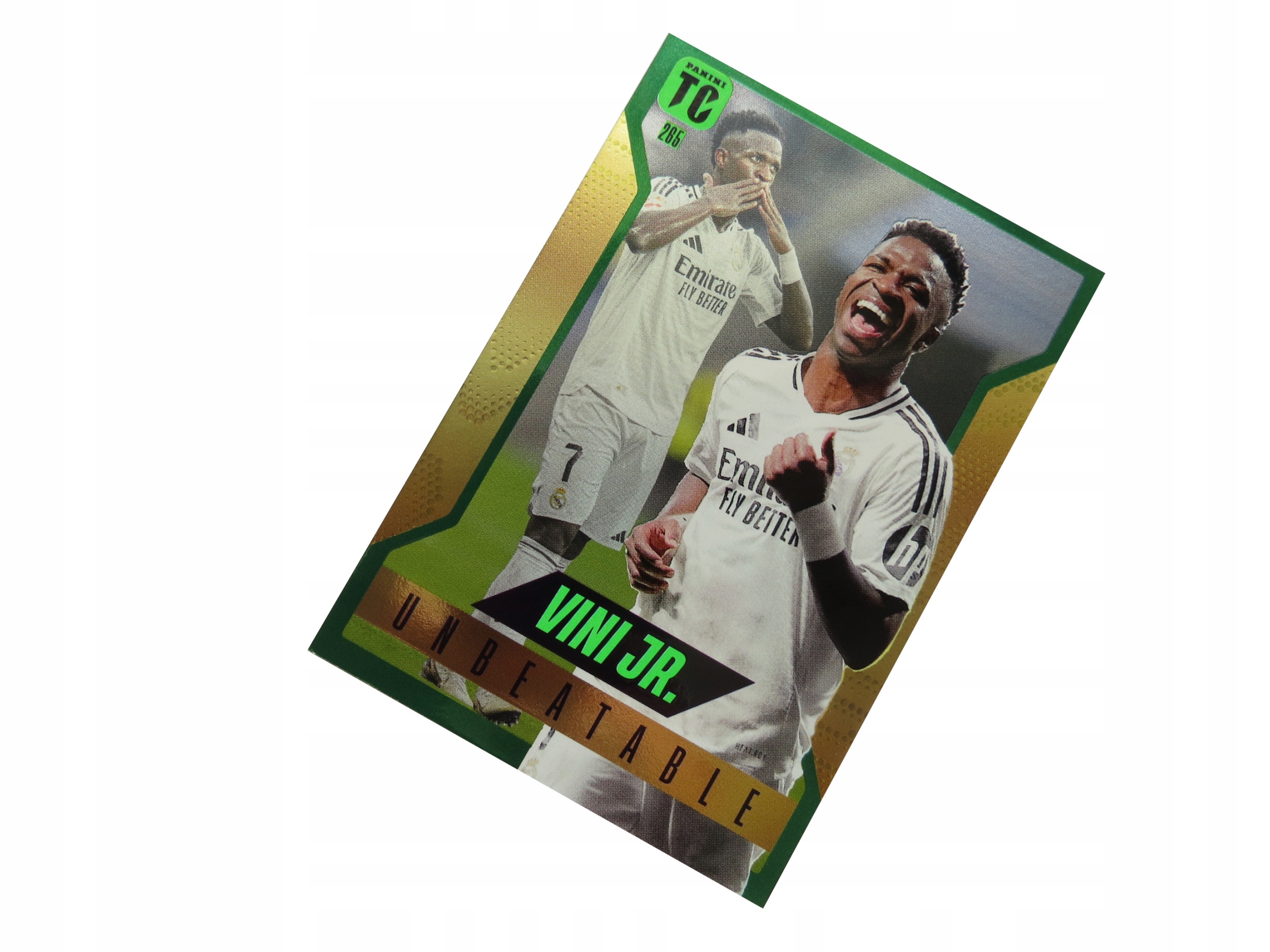 Panini Karty Piłkarskie Top Class 2025 Unbeatable 265 Green Vini Jr. Real