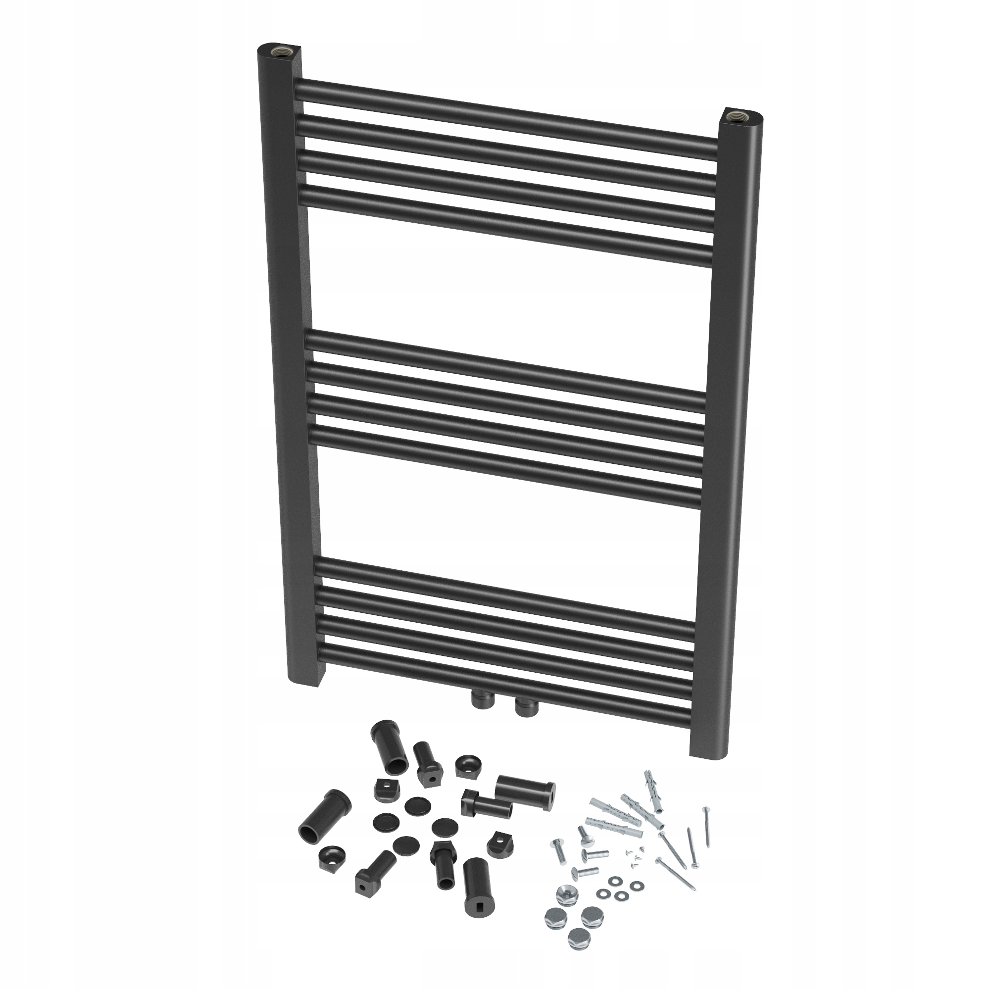 Kúpeľňový Ohrievač Kaloryfer Moderný Rebrík Čierny Raven 80x50 cm