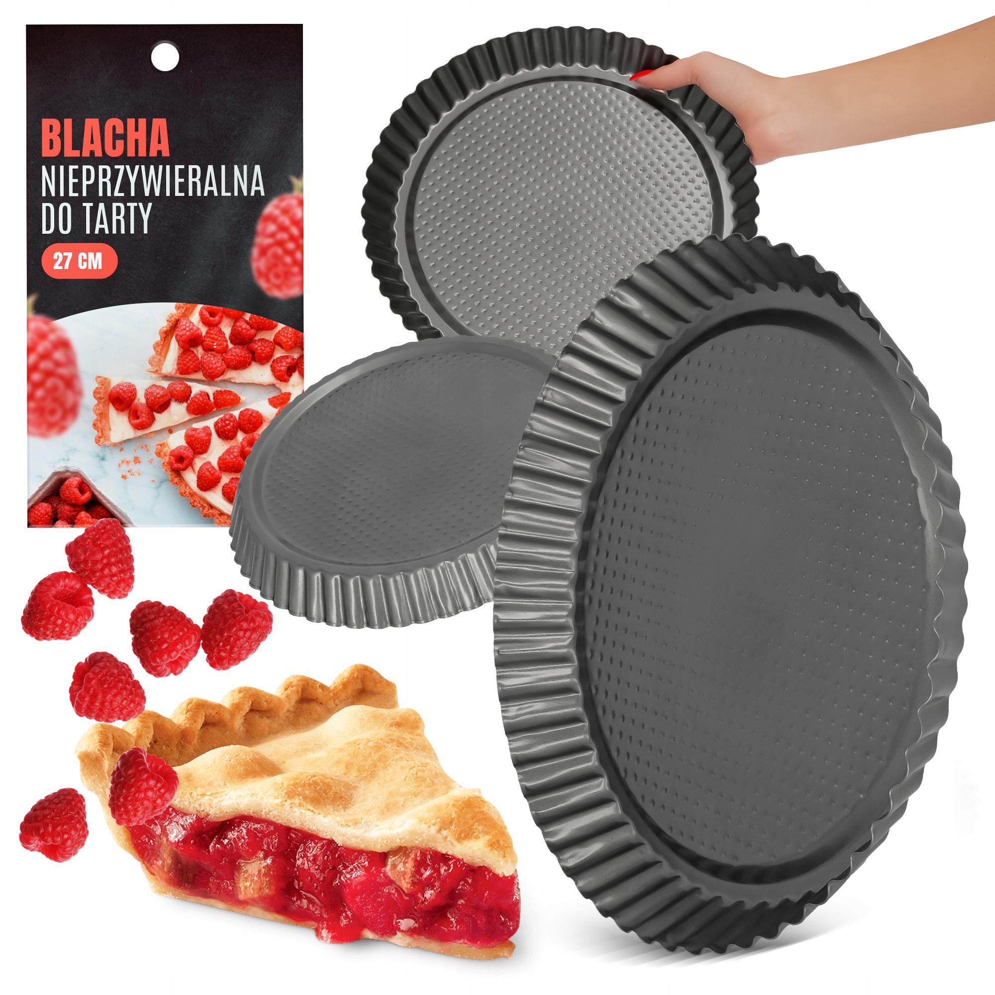 

Blacha Forma Pieczenia Tarty Ciast 27 cm Okrągła
