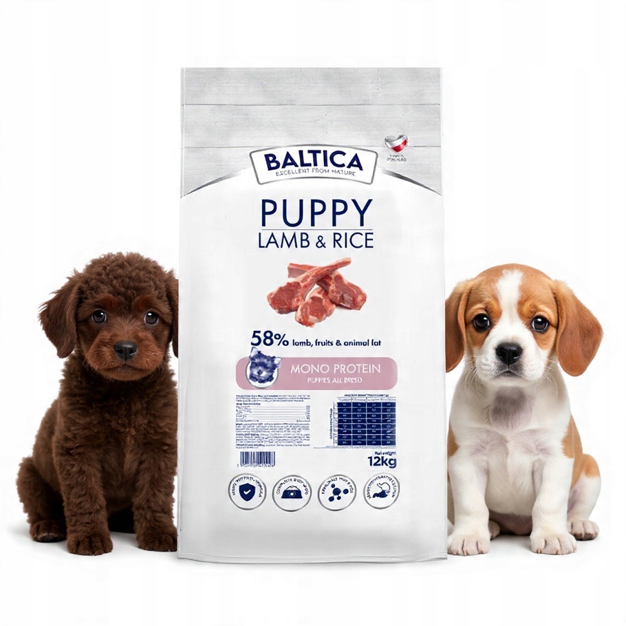 Baltica Nutraceutic Puppy Lamb&rice 12kg Sucha Karma dla Szczeniąt