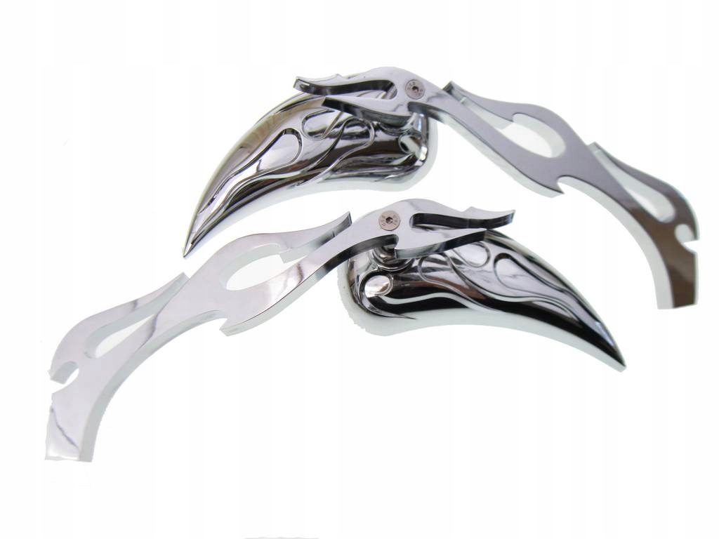 MOTMT252-007 - ХРОМОВАНІ ПОЛУМ'ЯНІ ДЗЕРКАЛА - CHOPPER CRUISER