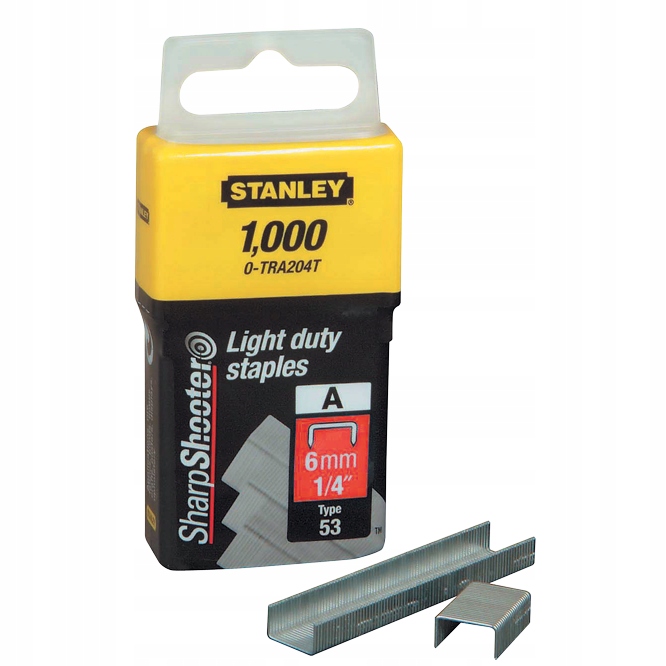 

Zszywka typ A 12mm 1000 sztuk Stanley TRA208T1