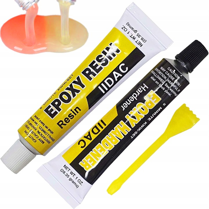 Klej Epoksydowy Dwuskładnikowy Bezbarwny 20ML Mocny Uniwersalny