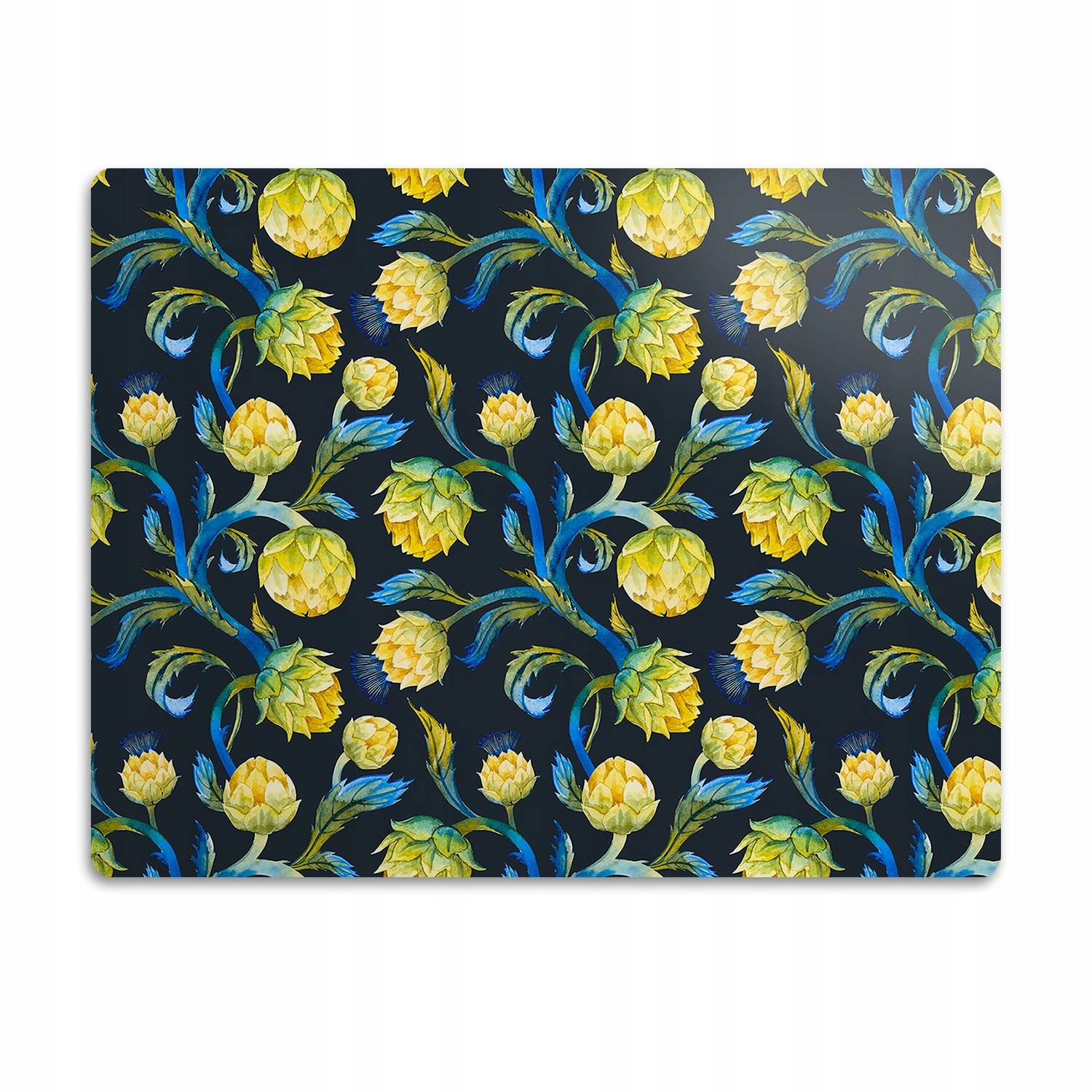 Podložka pod záchod pro kočky Květy artyčoku 90x60 cm