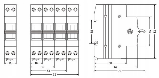 POWER SWITCH NETWORK-AGGER 4P 63A 1-0-2 Номинальный ток 63 А