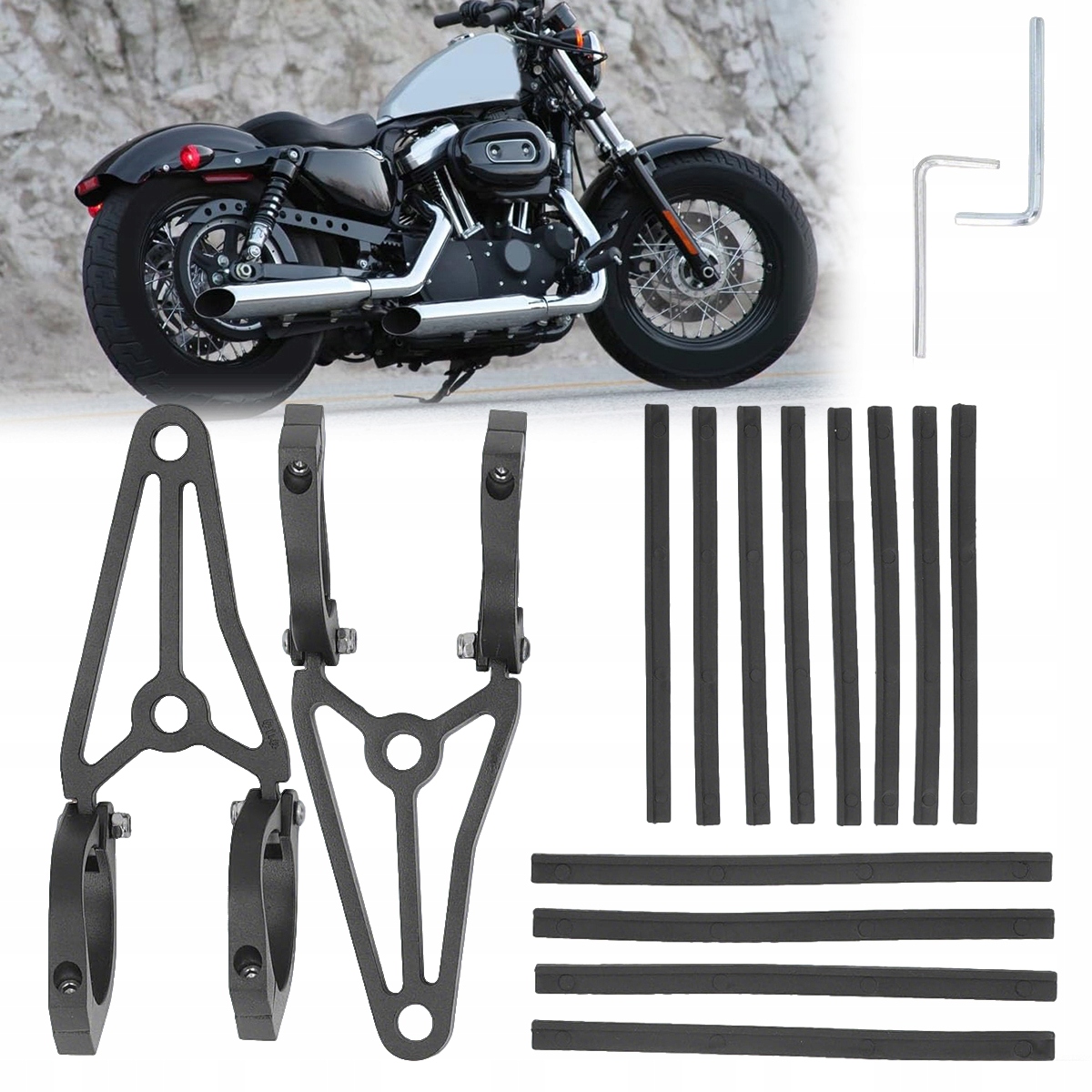 2SZT Uniwersalny Mocowanie Uchwyt Lampy Reflektora Na Rurę Motocyklowego