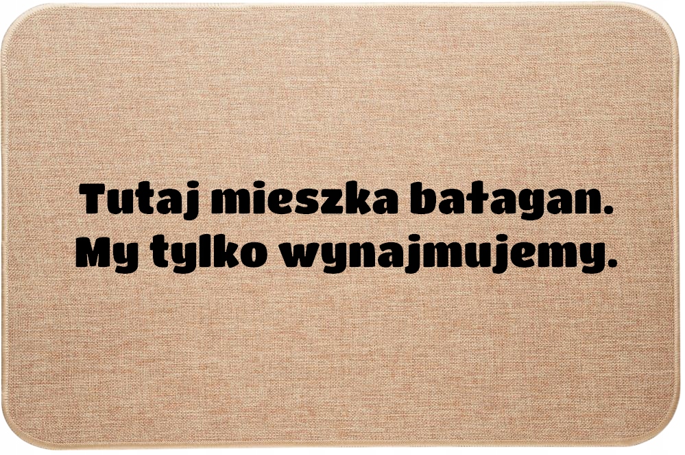 Lněná Stěračka Zábavná Tady bydlí nepořádek. My jen pronajímáme.