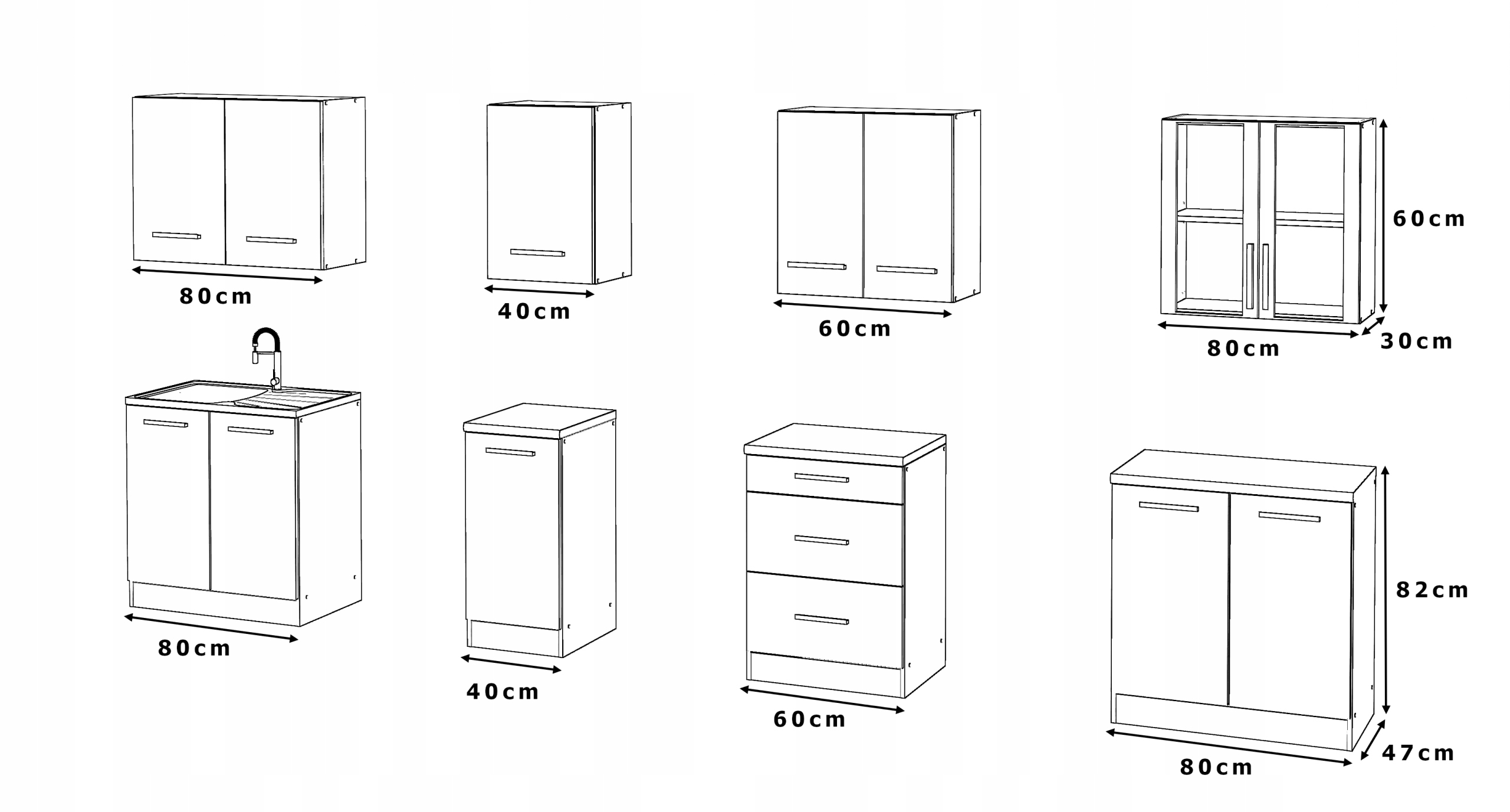 Zestaw mebli kuchennych Meble kuchenne Kuchnia REMO 2.6 m KOLORY Kod producenta BL_DIANA_MK