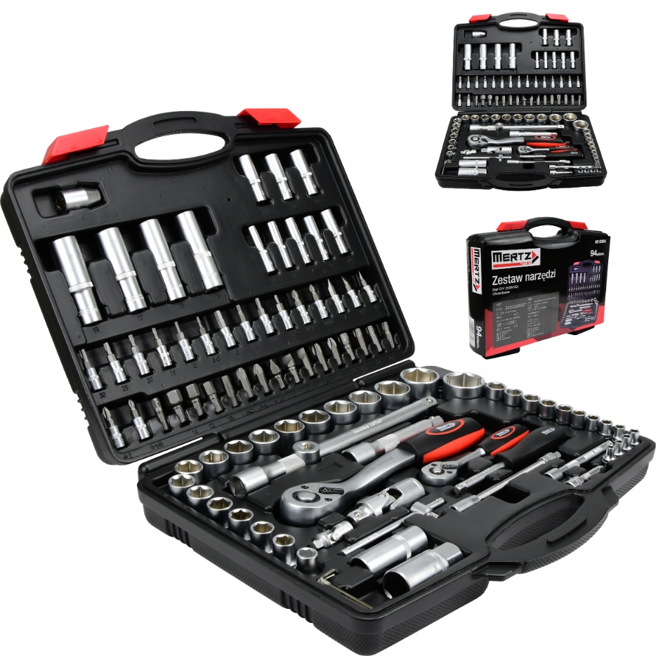 Sada nástrčných kľúčov Mertz 1/4" 1/2" bitové nástavce 94ks M12094