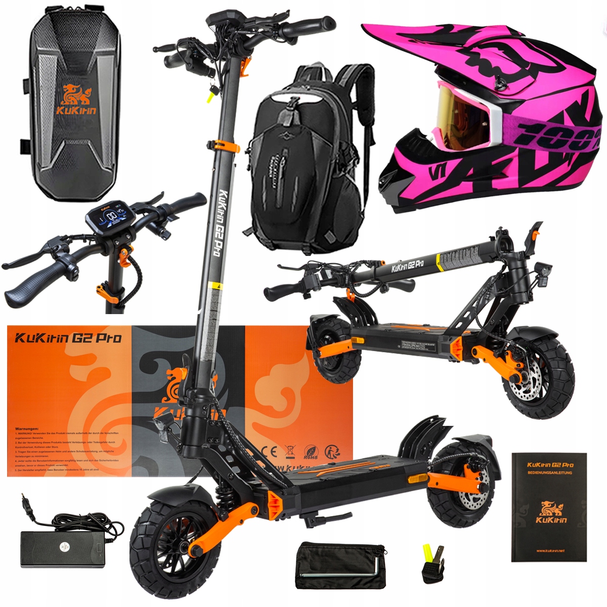 Pojazd Elektryczny KuKirin G2 Pro Abe 500w 48V 15.6AH 65KM 25KM/h +Dárek