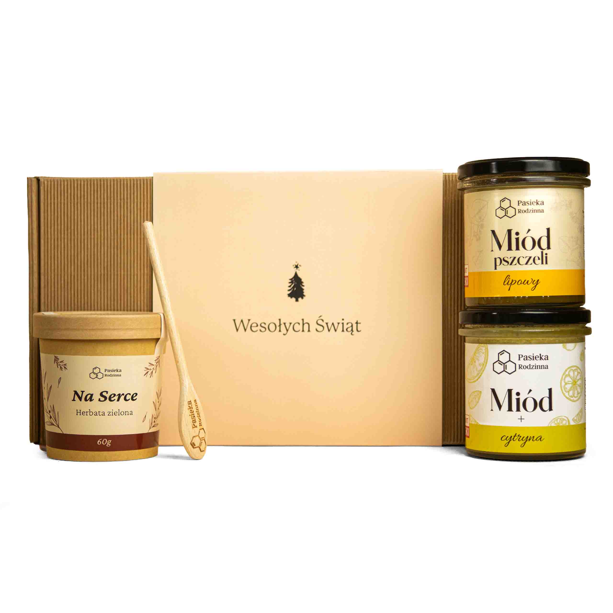 Levně Vánoční Dárková Sada 2 Medy a Čaj s ozdobným obalem