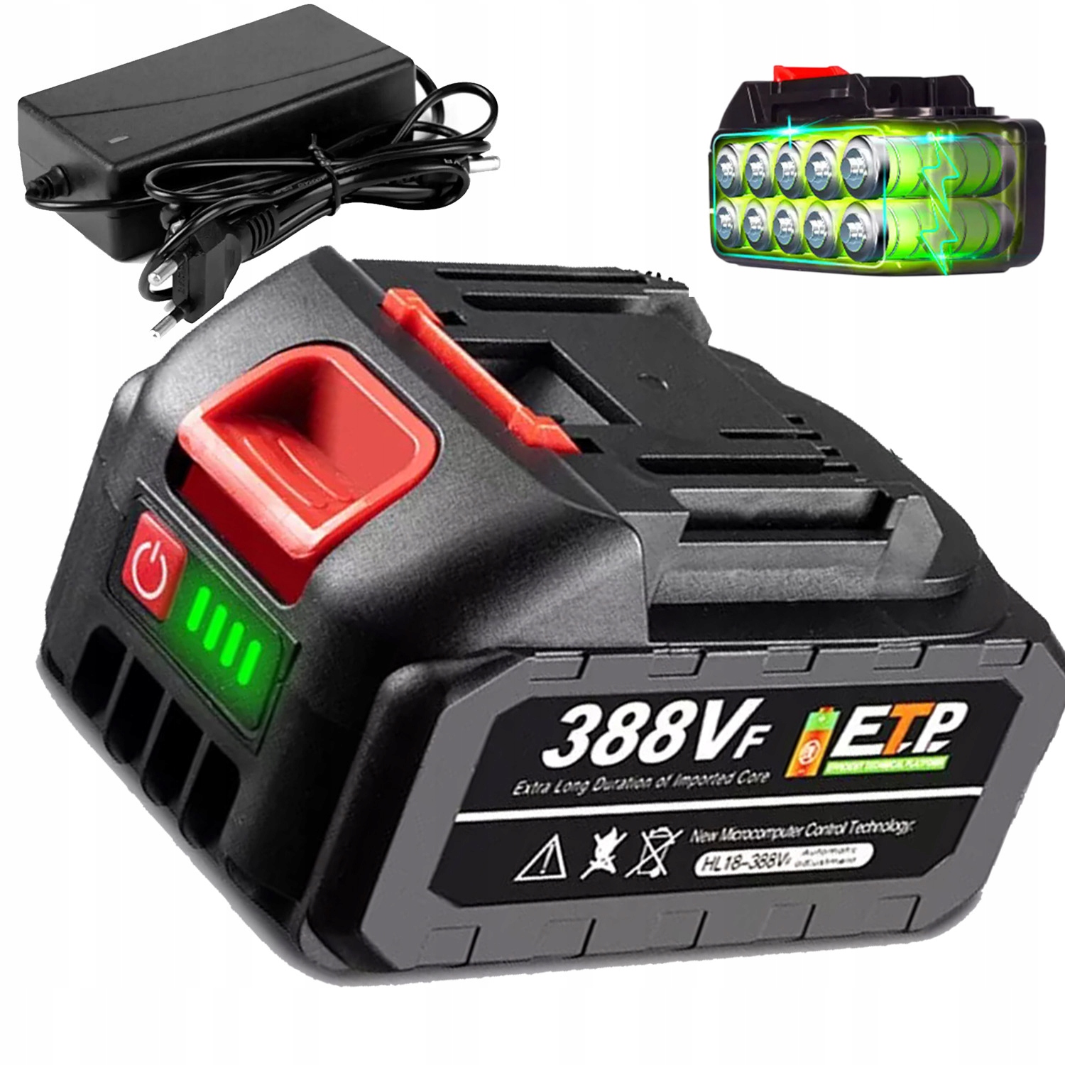 Akumulátor Li-Ion pro Makita 18V 21V 3Ah Baterie S Nabíječkou