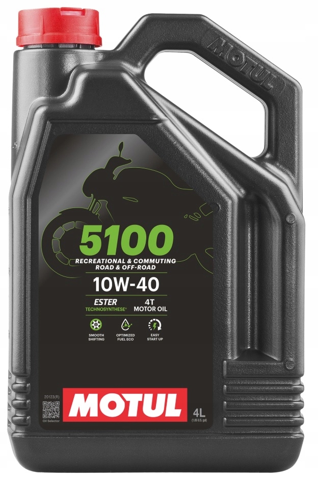 Olej motocyklowy Motul 5100 10W40 4L 4T Ester Jaso MA2