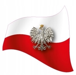 Naklejka Flaga Polski z orłem- Zestaw 4 szt.
