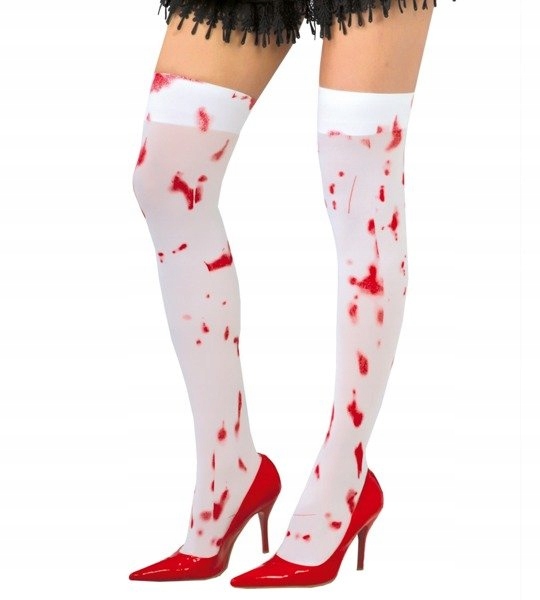 

Zakrwawione Białe Zakolanówki Damkie Halloween M