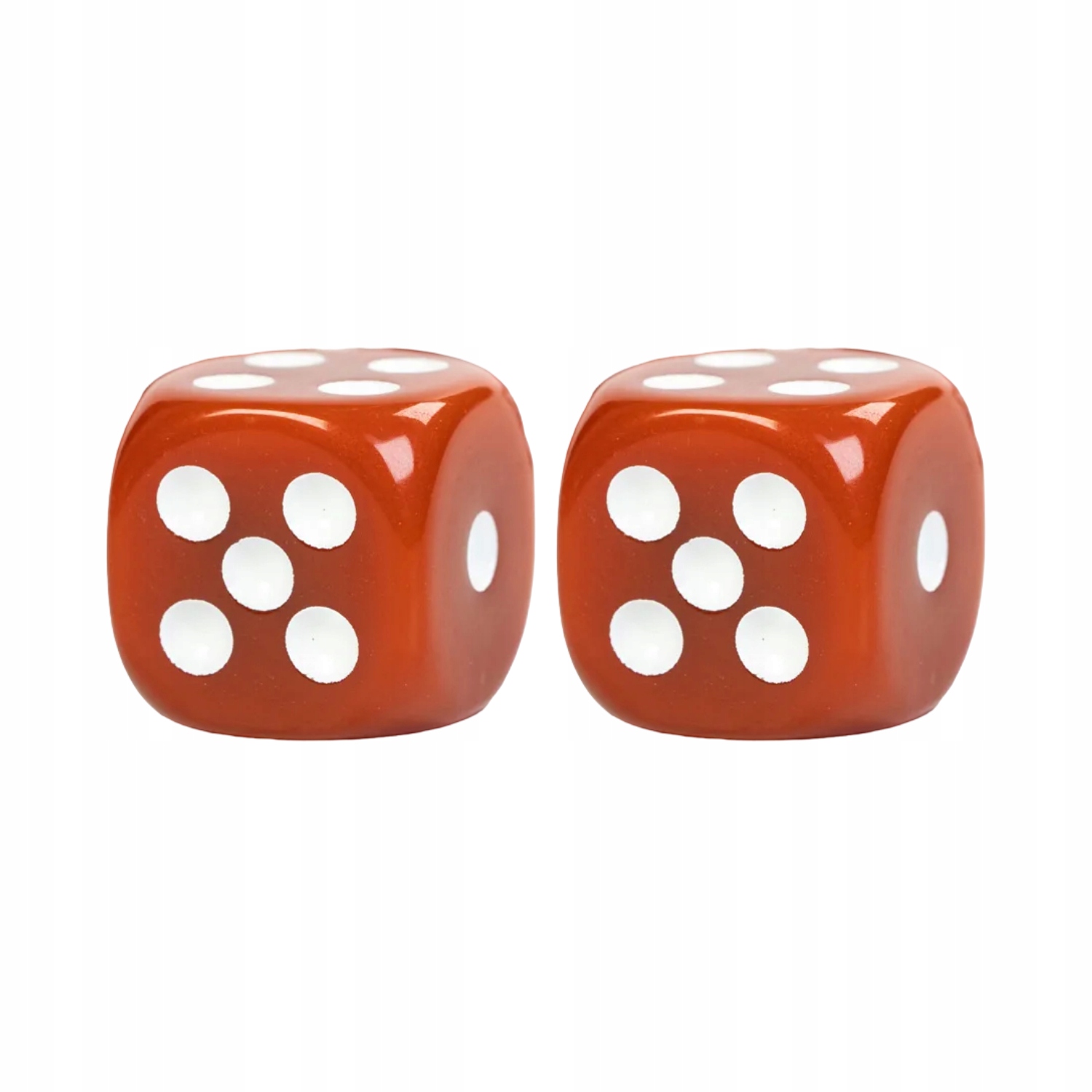 ZESTAW 2 KOSTEK K6 RPG KOŚĆ SZEŚCIOŚCIENNA BRĄZOWA 1,6 CM