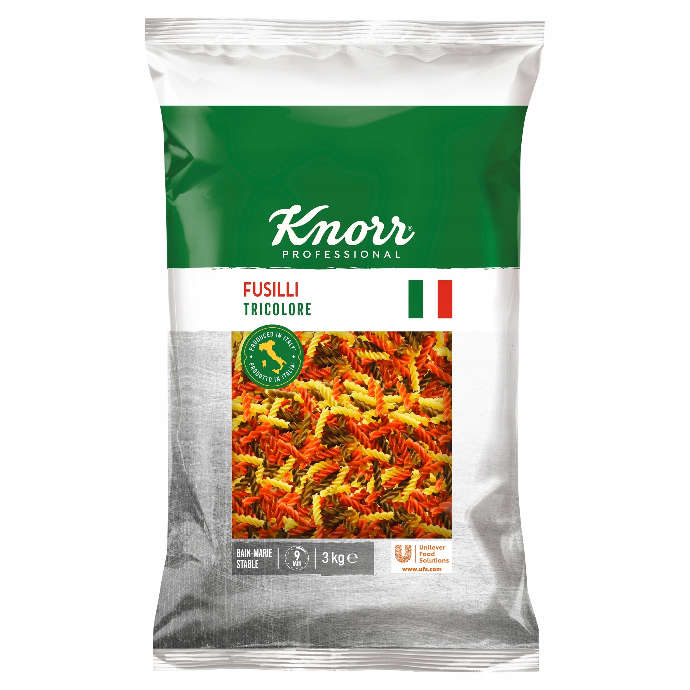 Levně 1 x 3 kg Knorr Těstoviny fusilli ve třech barvách
