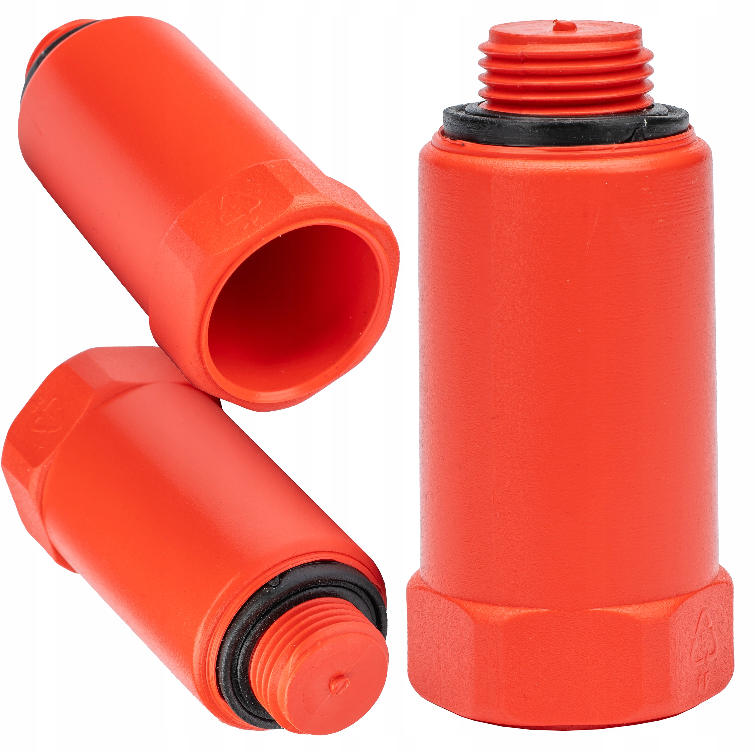 KOREK ZAŚLEPKA KAPA DO PRÓB SZCZELNOŚCI CIŚNIENIA FI 1/2" CZERWONY SOLIDNY