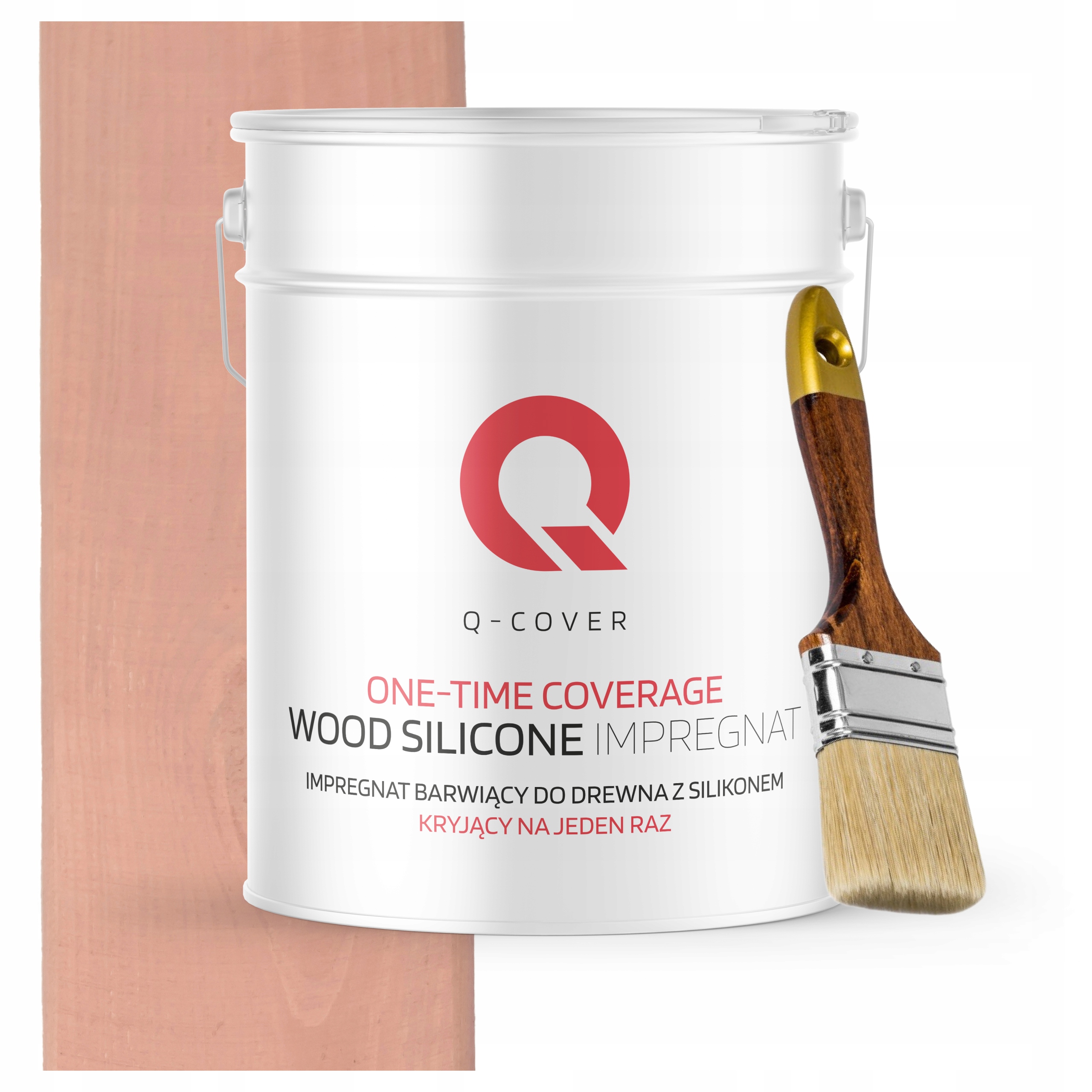 Barva Impregnát na dřevo Ochrana a barva v jednom 10L Lososová Štětec