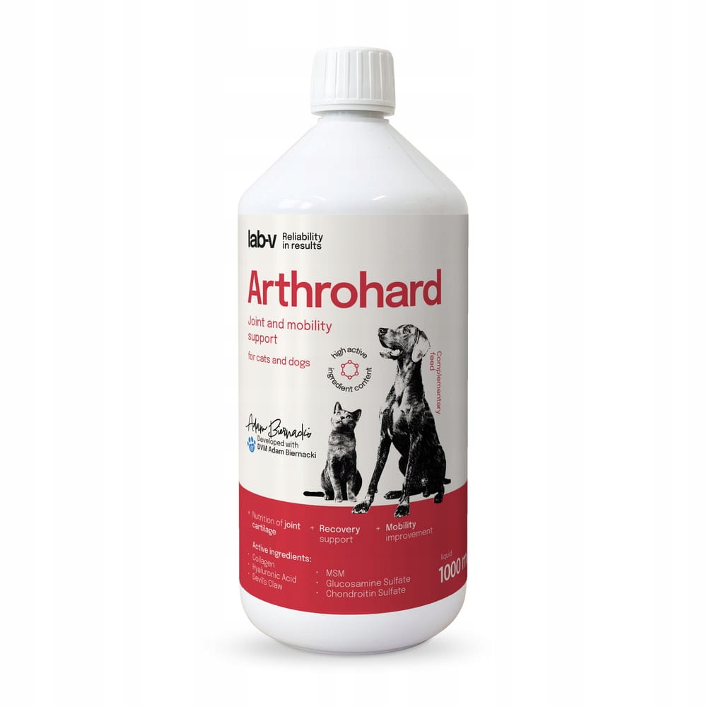 Lab-v Arthrohard Suplementy dla psa i kota na stawy 1000ml