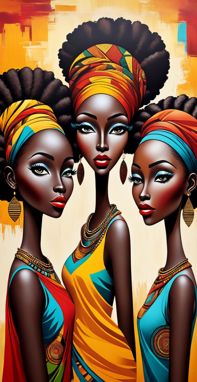 Diamantová výšivka Ženy Portrét Karikatura Barevný obličej Velký 40x80 cm