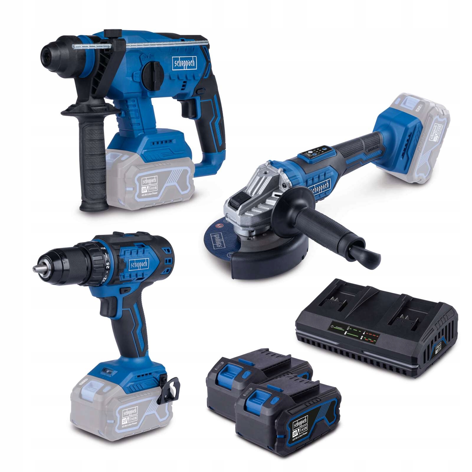Zestaw 3w1 20V wiertarko-wkrętarka szlifierka młotowiertarka BPS100