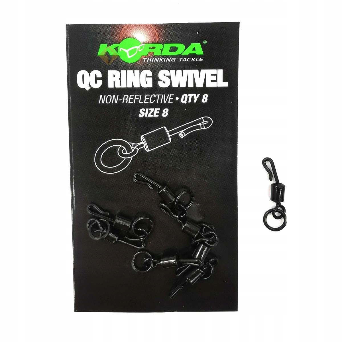 Korda Qc Ring Swivel 8 Krętlik szybkiej wymiany z kółkiem roz. 8 non-refl