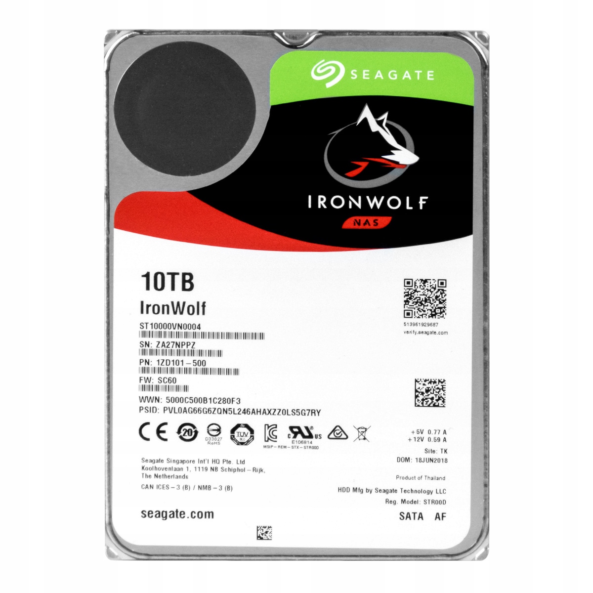 Seagate Ironwolf Nas 10TB 7.2K 256MB Sata III 3.5'' ST10000VN0004