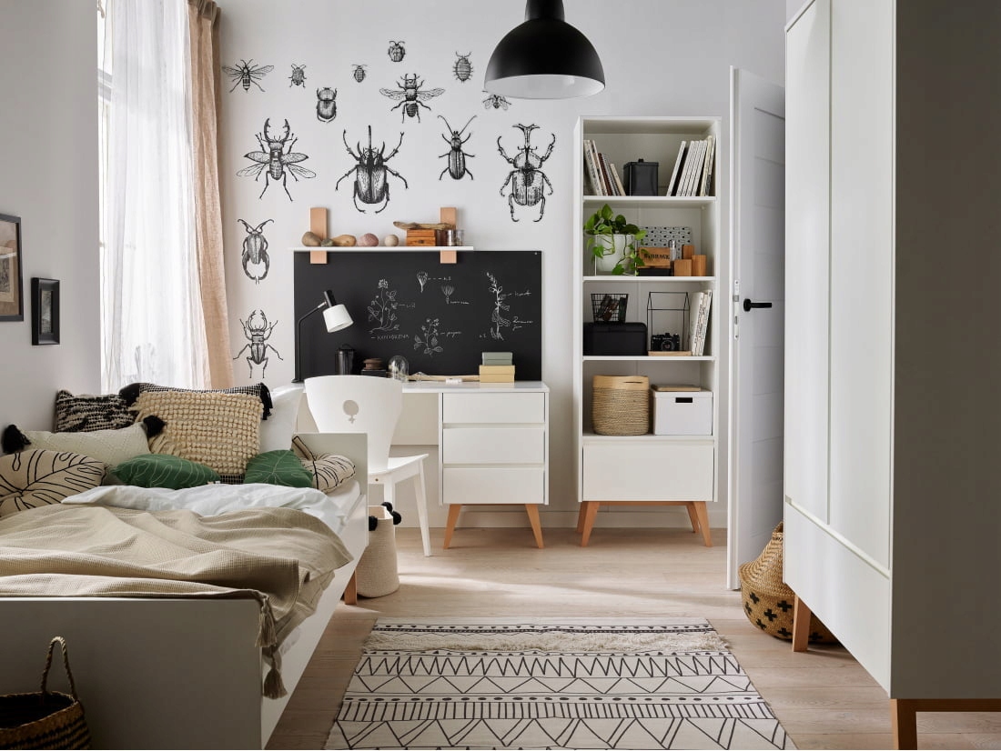 Łóżko Biały Pojedyncze dla Dziecka 90x200 Swing Marka Pinio