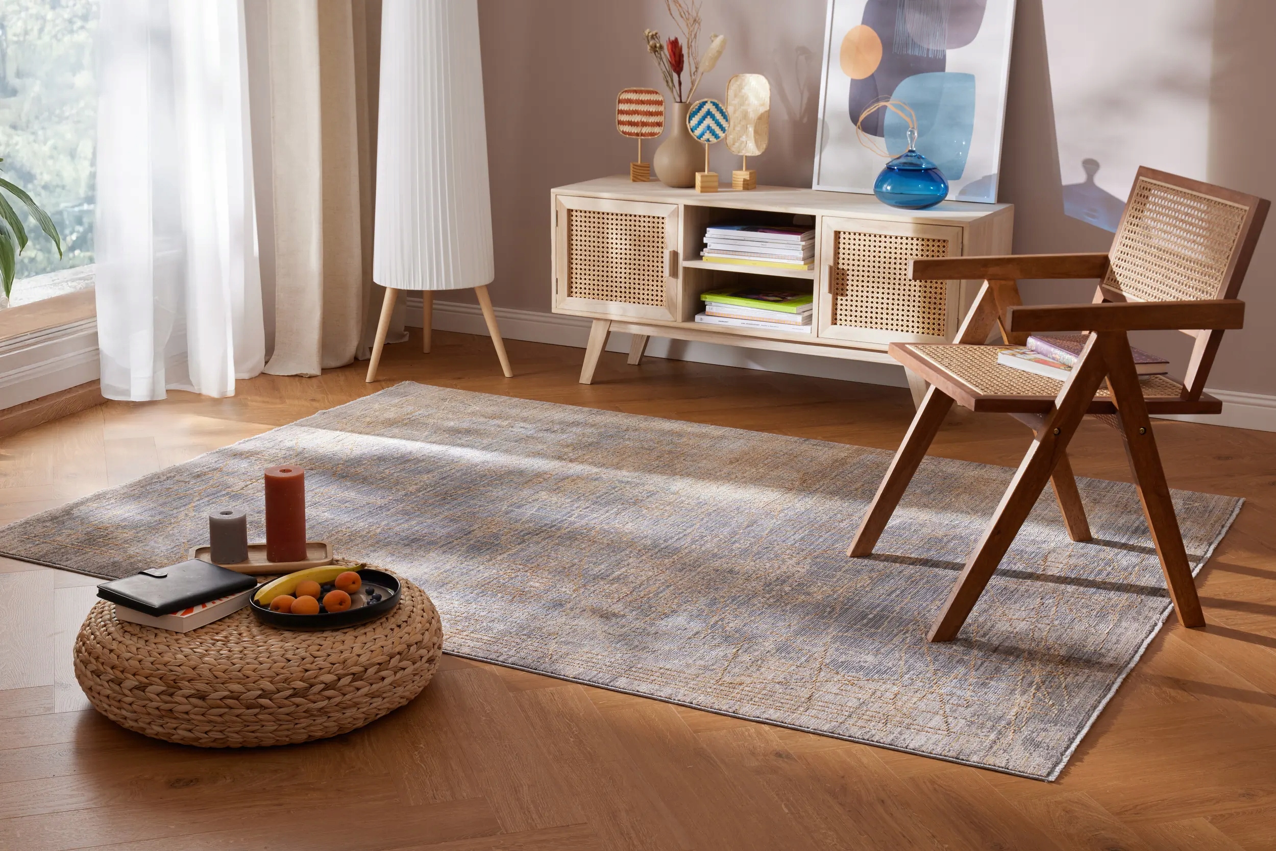Dywan Timeless Ethereal Brown do salonu lub sypialni złoty 240 x 310