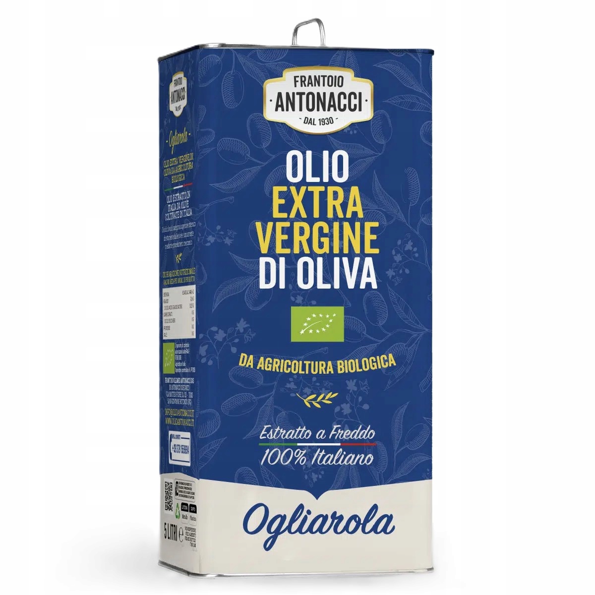 Levně Italský olej Bio Extra Virgin Ogliarola Antonacci 5L 2025 Čerstvý