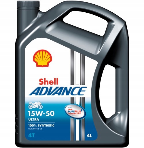 Syntetický motorový olej Shell Advance 4T Ultra 4L 15W-50