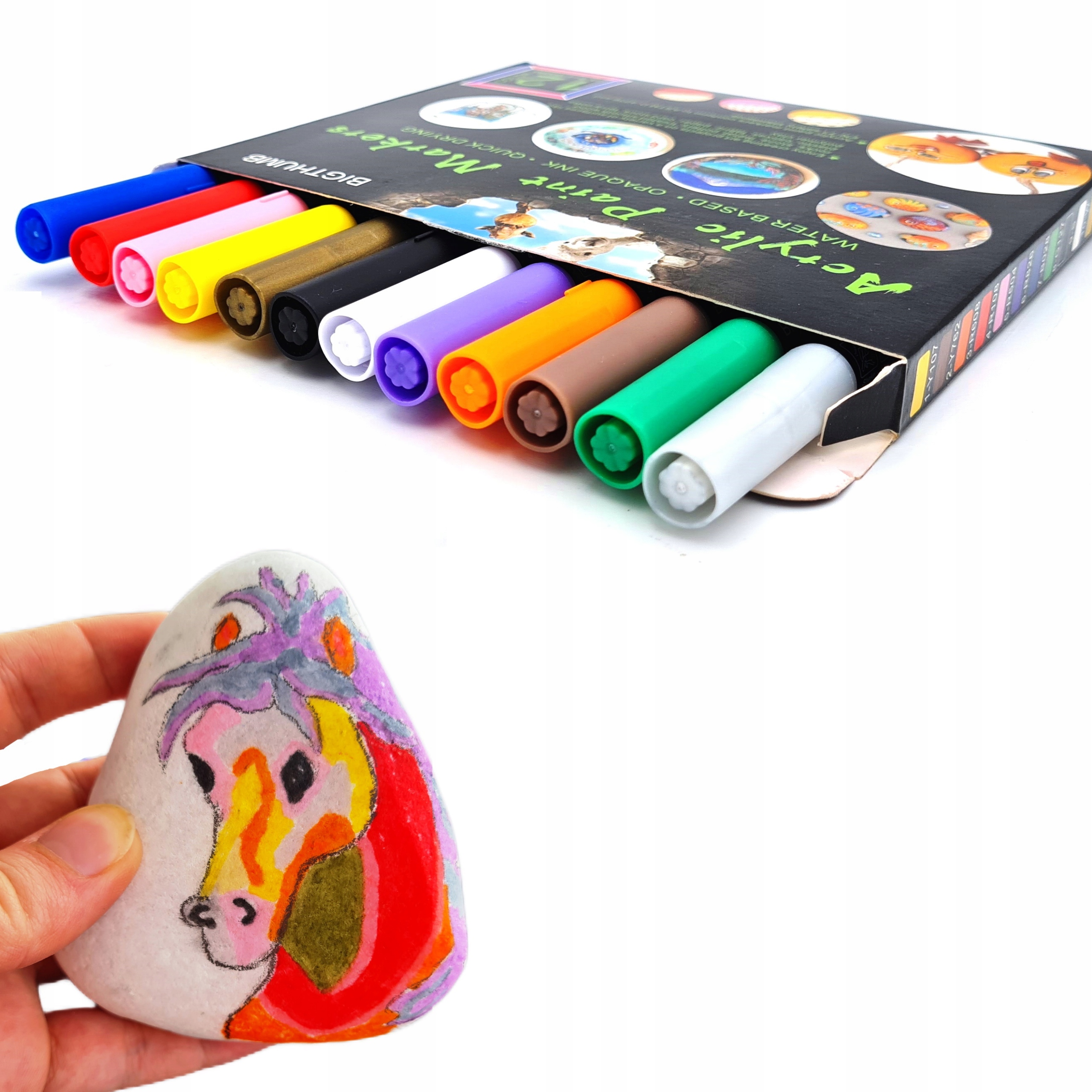 

Kamienie do malowania białe 2 Kg Pisaki Akrylowe