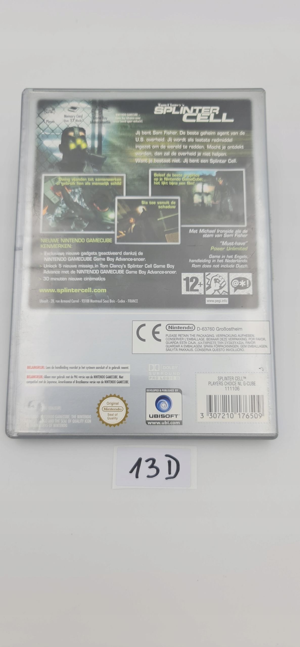 NINTENDO GAMECUBE TOM CLANCY'S SPLINTER CELL Producent Nintendo
