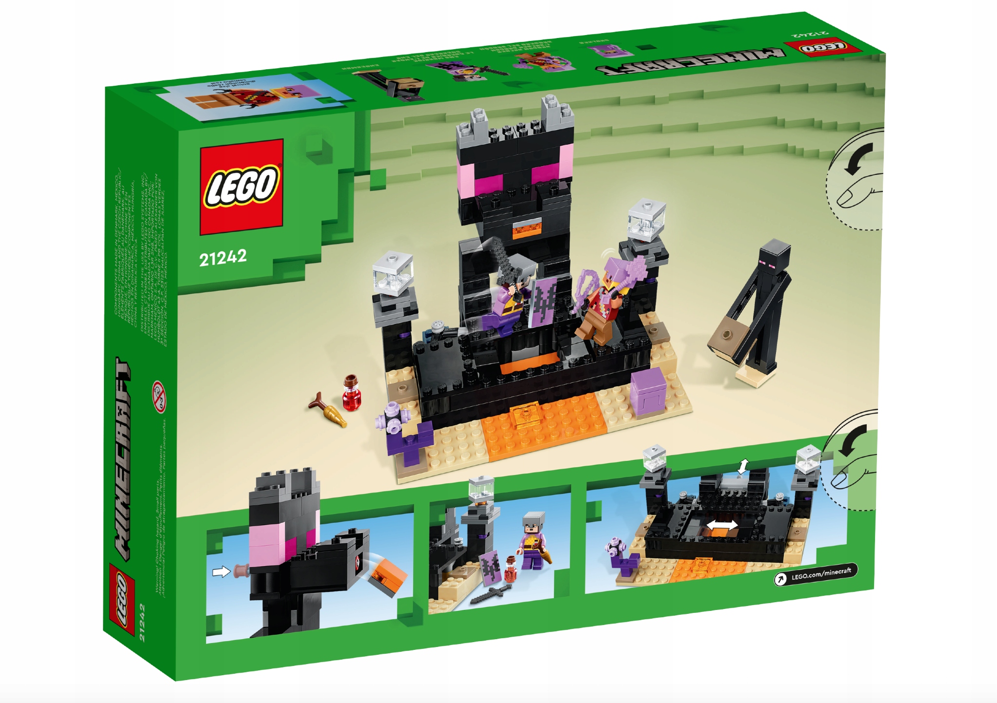 KLOCKI LEGO MINECRAFT ARENA ENDU SMOK KRES ENDERMAN PREZENT DLA 8,9 LATKA Płeć chłopcy dziewczynki