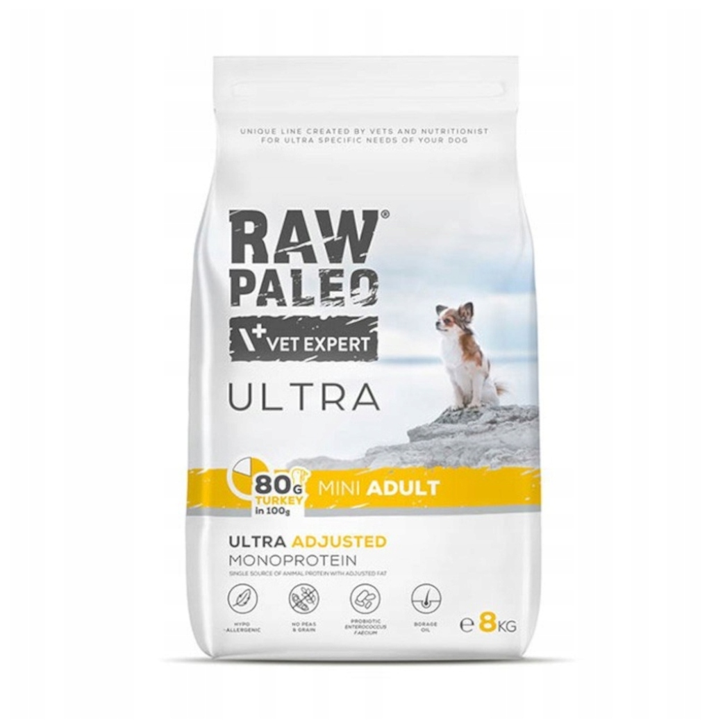 Raw Paleo Ultra Mini Adult Turkey 8kg Indyk dla dorosłych