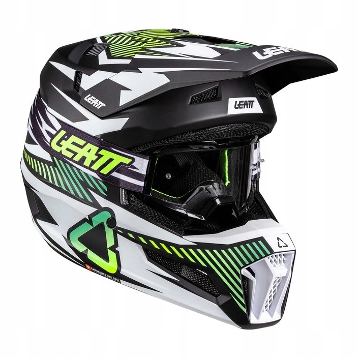 Prilba cross s okuliarmi Leatt Kit Moto 3.5 Storm Teal žltá fluo Darčeky